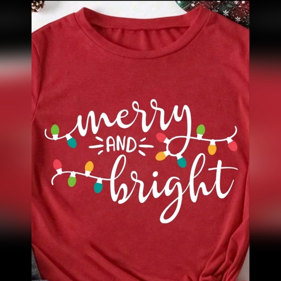Womens Merry and Bright Slim Fit T-Shirt - Picture 4 of 7